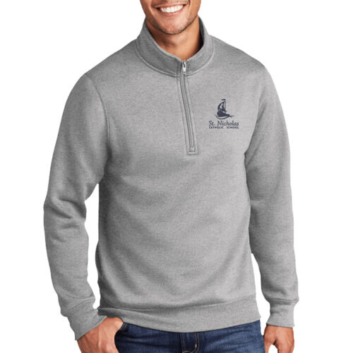 Unisex Adult 1/4 Zip Sweatshirt Embroidered Thumbnail